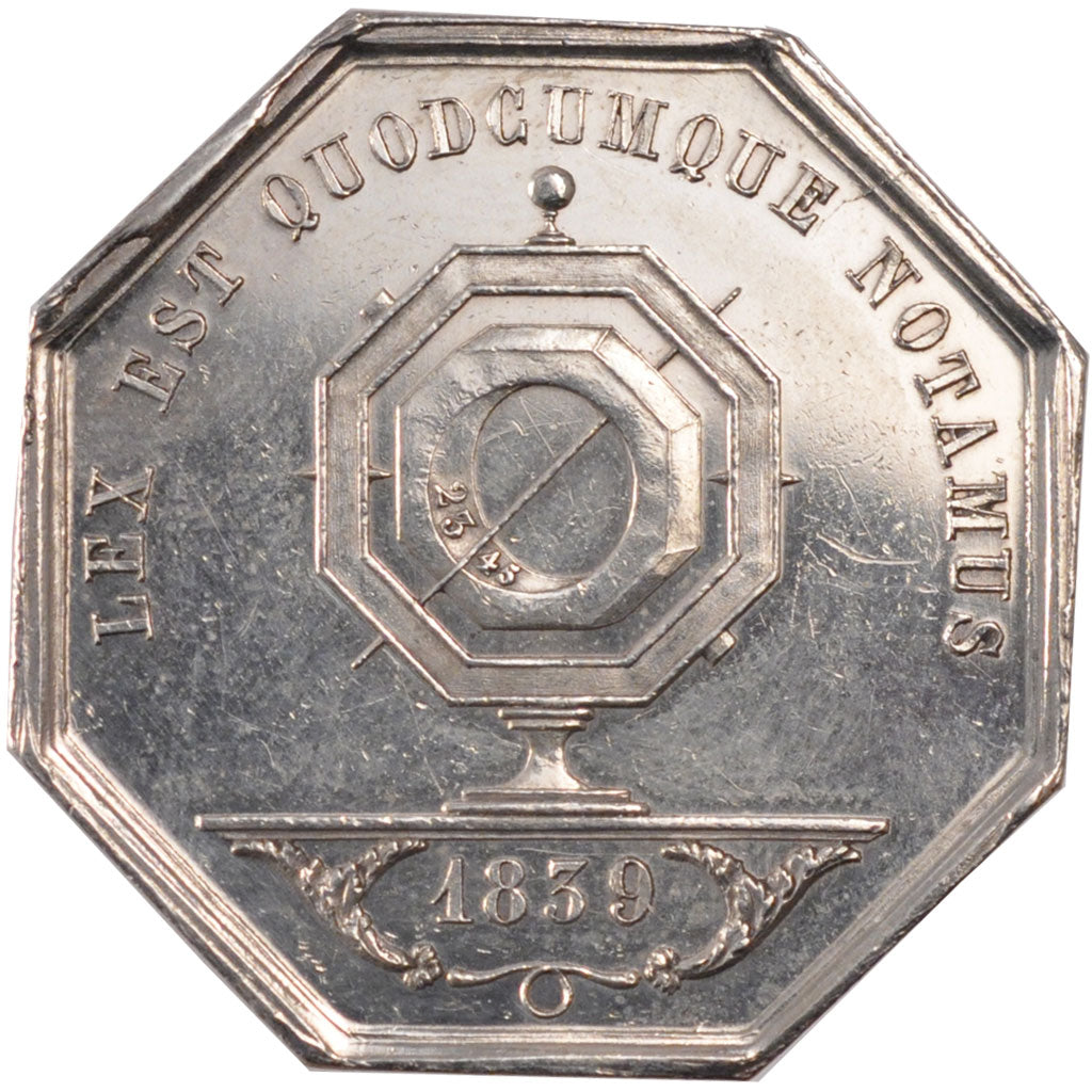 France, Token, Notary, AU(55-58), Silver, Lerouge:173