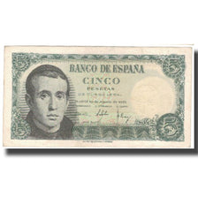 Banknote, Spain, 5 Pesetas, 1951, 1951-08-16, KM:140a, AU(55-58)