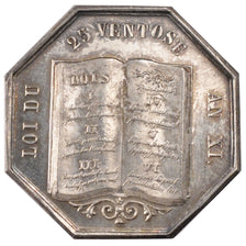France, Token, Notary, AU(55-58), Silver, Lerouge:164