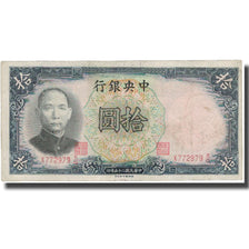 Banknote, China, 10 Yüan, 1936, 1936, KM:214c, VF(30-35)