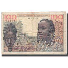 Nota, África Ocidental Francesa, 100 Francs, 1956, 1956-10-23, KM:46, VF(20-25)