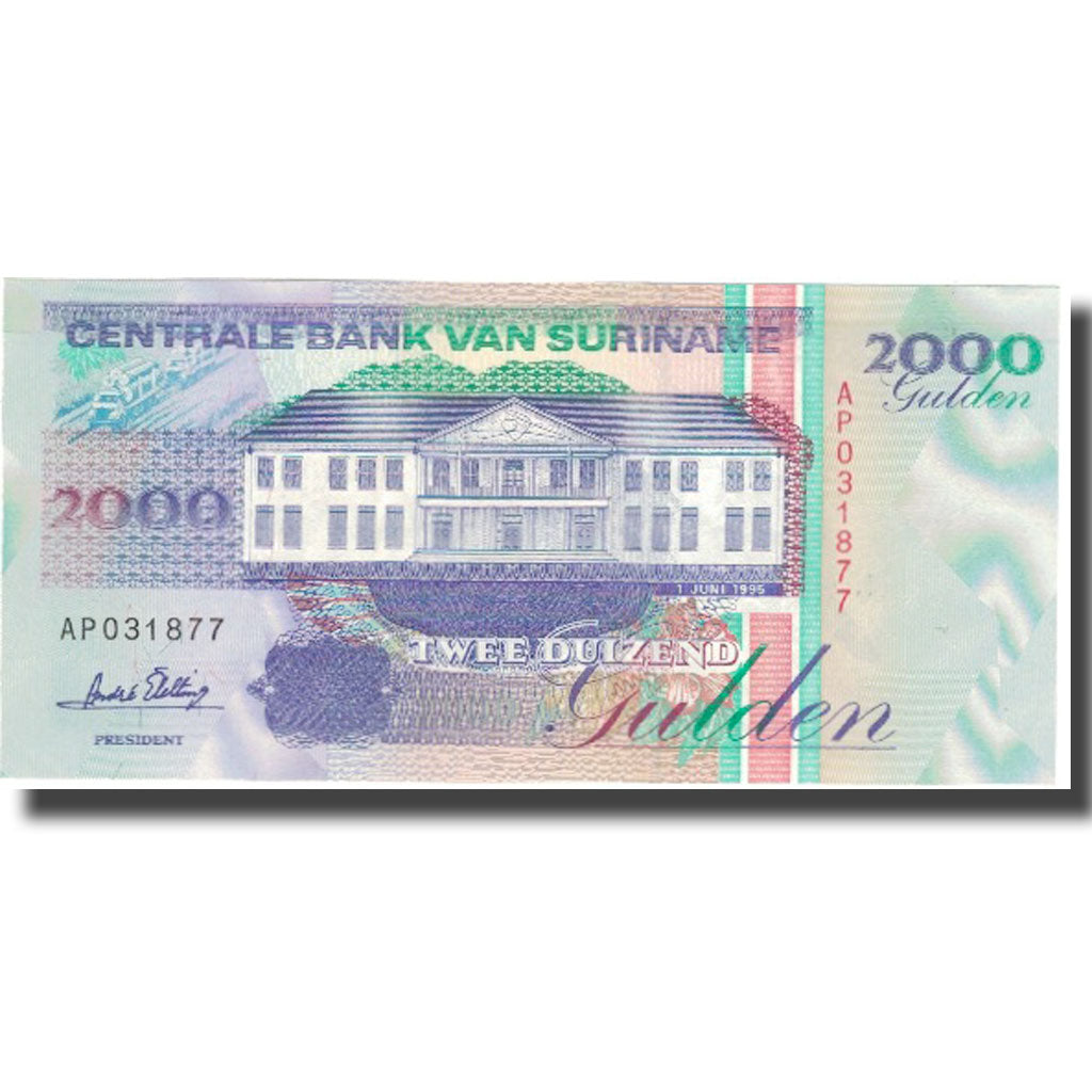Banknote, Surinam, 2000 Gulden, 1995, 1995-06-01, KM:142, UNC(65-70)