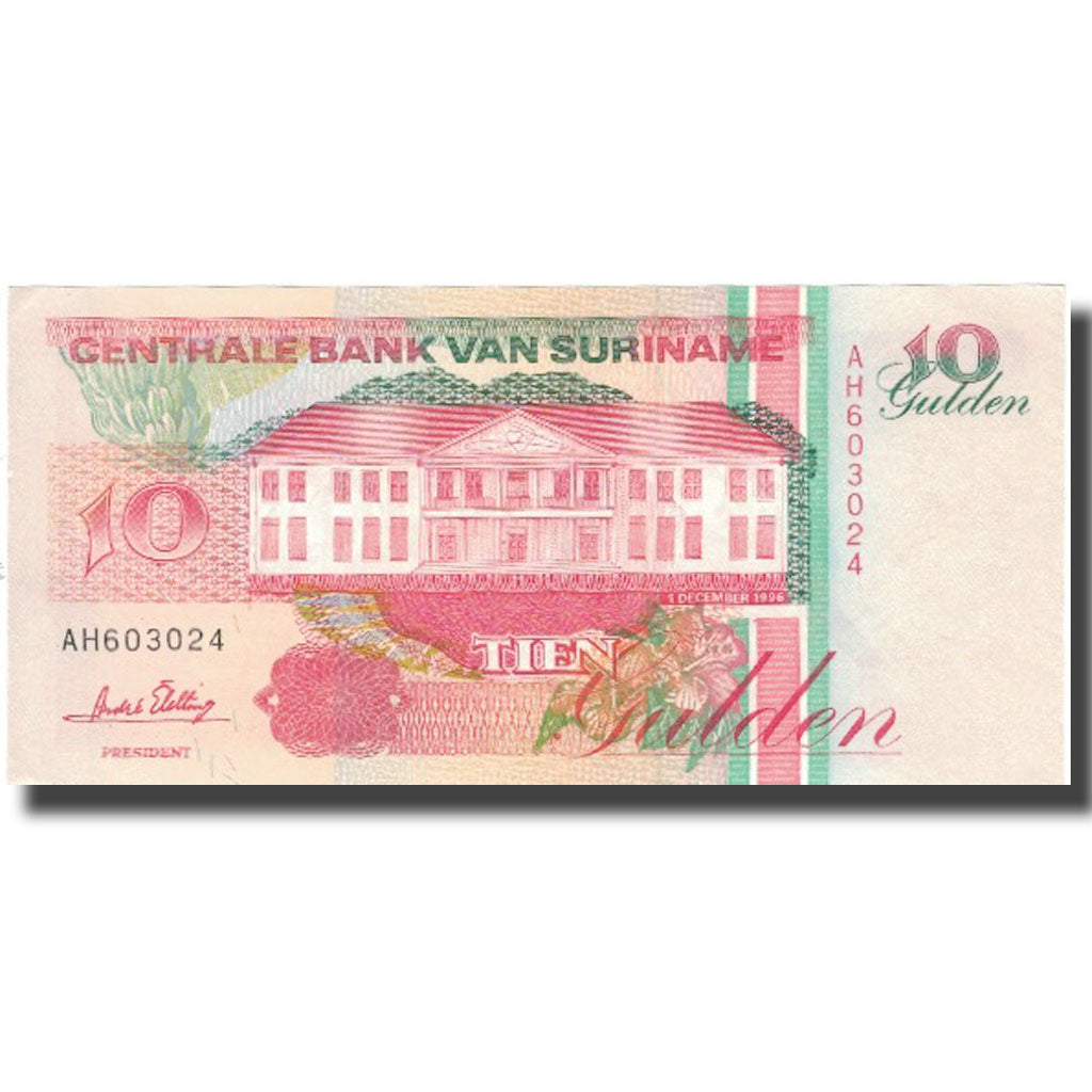 Biljet, Suriname, 10 Gulden, 1996, 1996-12-01, KM:137a, NIEUW