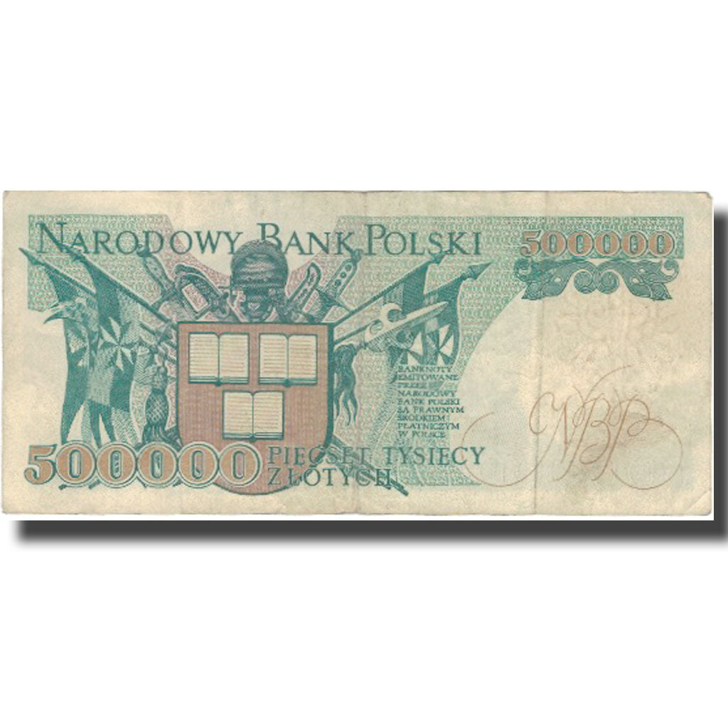 Banknote, Poland, 500,000 Zlotych, 1990, 1990-04-20, KM:156a, VF(20-25)