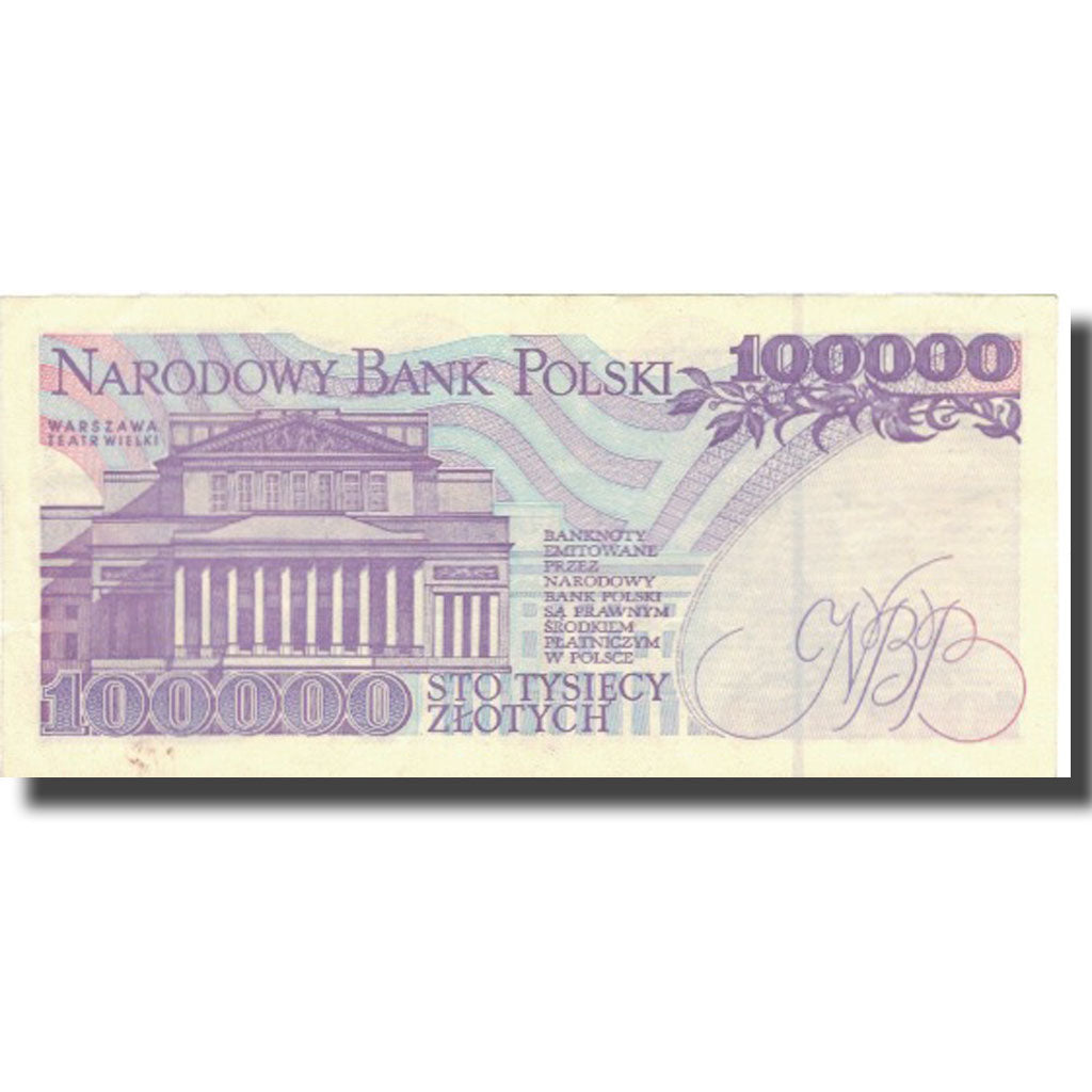 Banconote, Polonia, 100,000 Zlotych, 1993, 1993-11-16, KM:160a, MB+