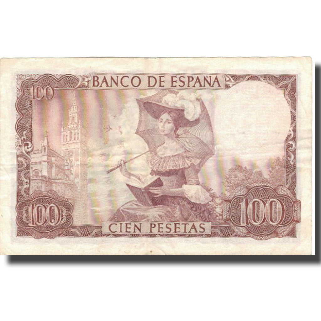 Banconote, Spagna, 100 Pesetas, 1965, 1965-11-19, KM:150, MB+