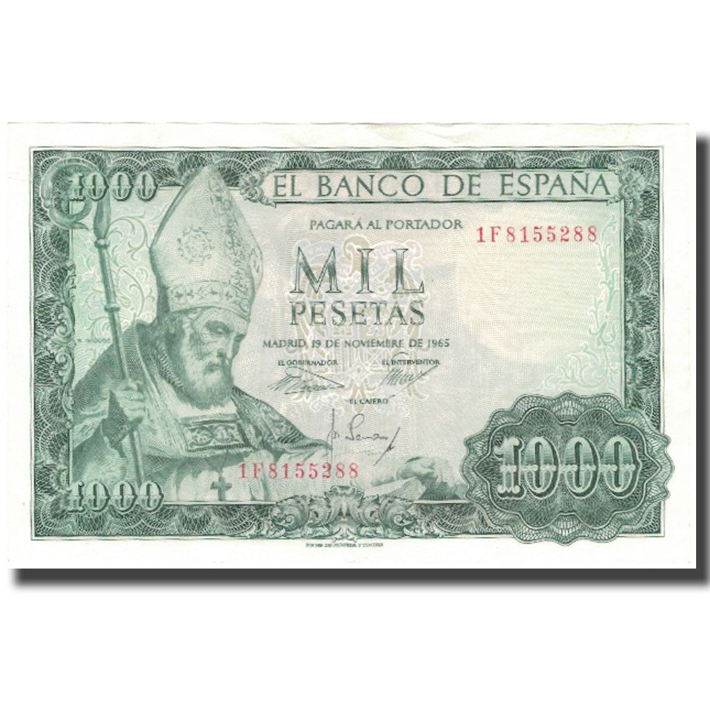 Banknote, Spain, 1000 Pesetas, 1965, 1965-11-19, KM:151, AU(50-53)