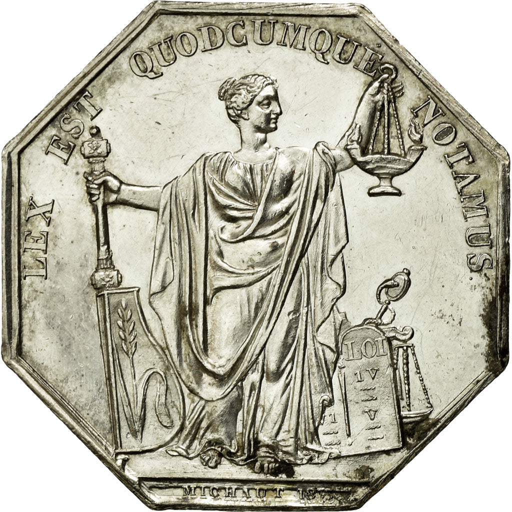France, Token, Notary, AU(55-58), Silver, Lerouge:184