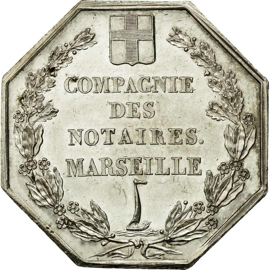 France, Token, Notary, AU(55-58), Silver, Lerouge:184