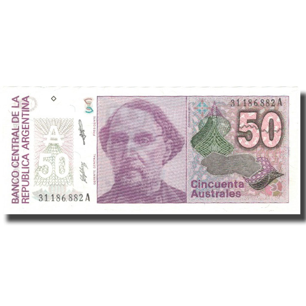 Billet, Argentine, 50 Australes, Undated (1986-89), KM:326b, SUP+