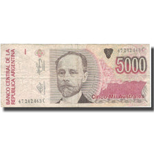 Banknote, Argentina, 5000 Australes, Undated (1989-91), KM:330e, VF(20-25)