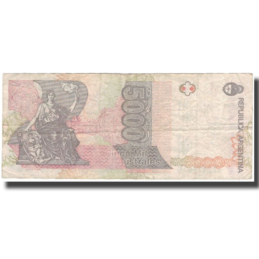 Banknote, Argentina, 5000 Australes, Undated (1989-91), KM:330e, VF(20-25)