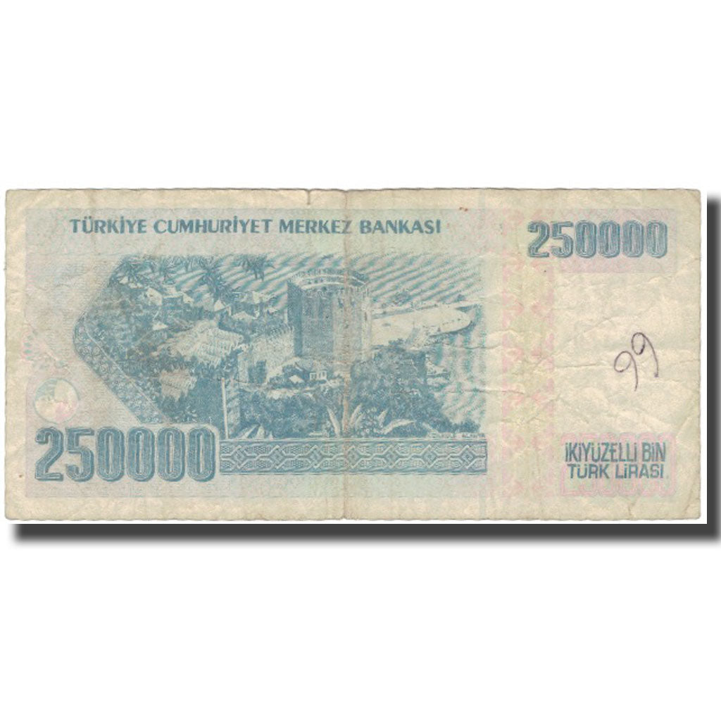 Geldschein, Türkei, 250,000 Lira, L.1970, 1998, KM:211, S