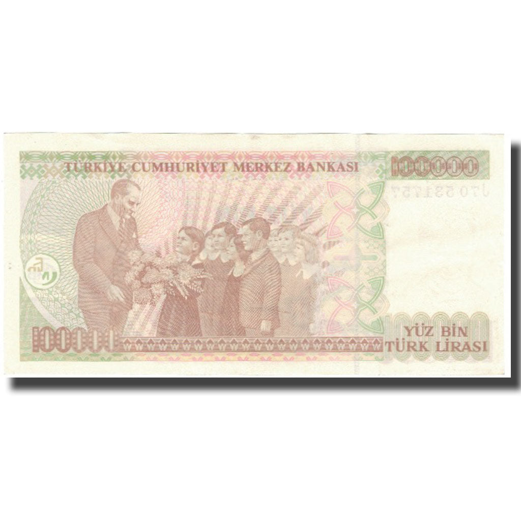 Nota, Turquia, 100,000 Lira, L.1970, 1998, KM:206, EF(40-45)