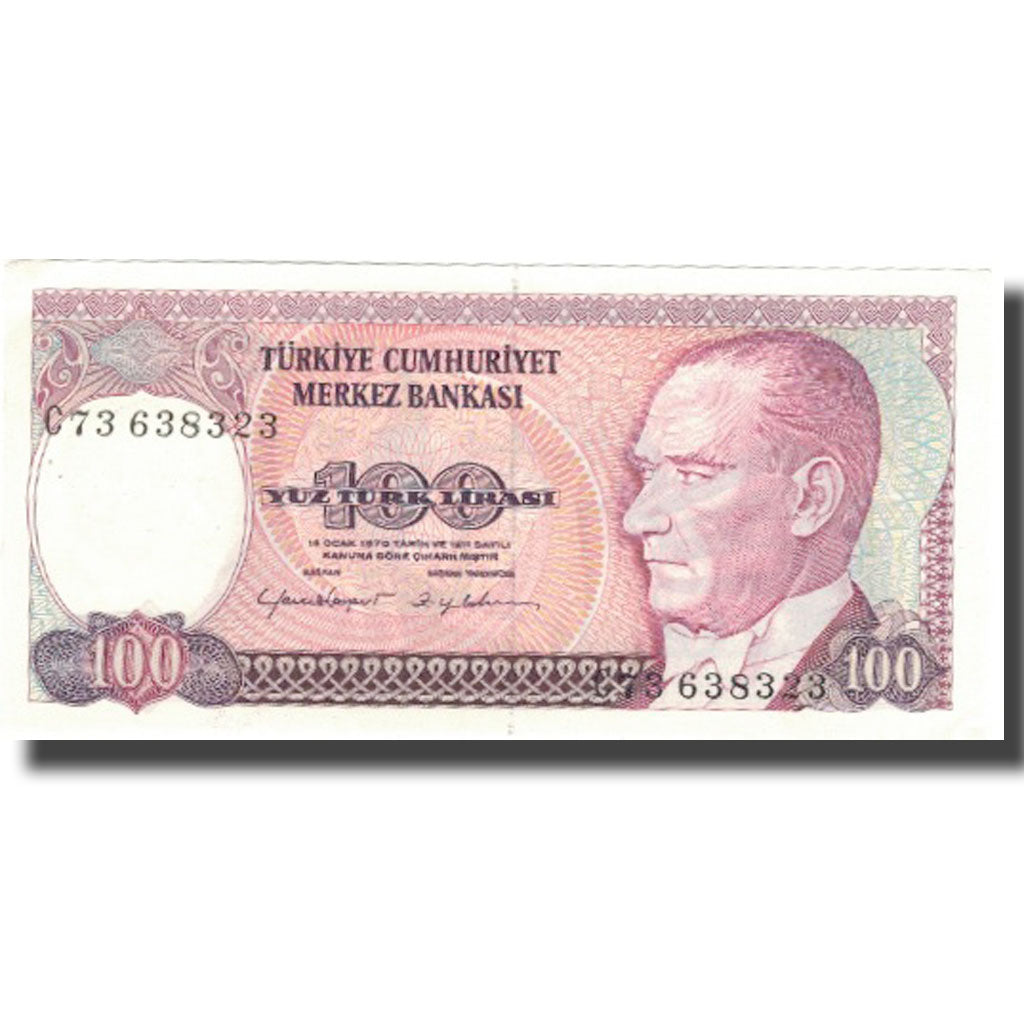 Banknote, Turkey, 100 Lira, 1969, 1969-03-17, KM:182, UNC(65-70)