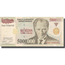 Banknote, Turkey, 5,000,000 Lira, 1970, 1970-10-14, KM:210, VF(20-25)
