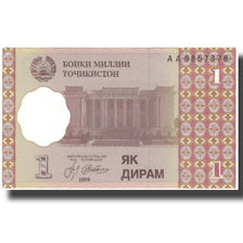 Billet, Tajikistan, 1 Diram, 1999, 1999, KM:10a, SPL