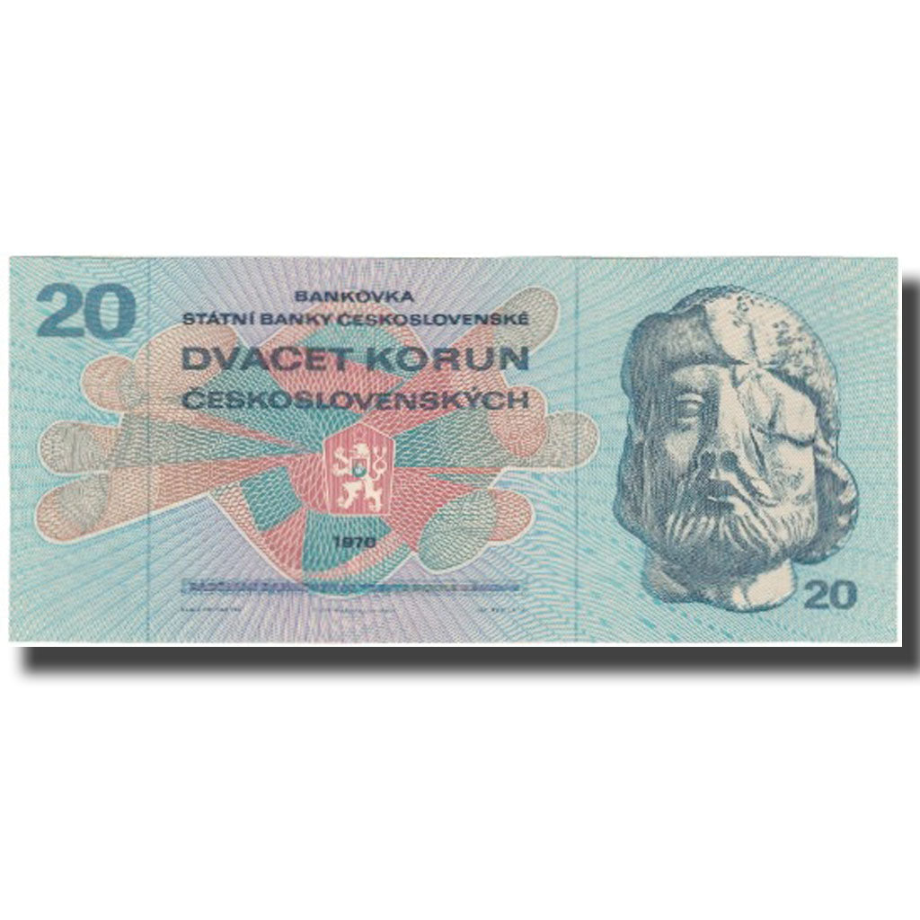 Banknote, Czechoslovakia, 20 Korun, 1970, 1970, KM:92, UNC(65-70)