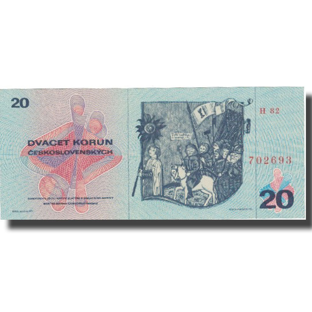 Banknote, Czechoslovakia, 20 Korun, 1970, 1970, KM:92, UNC(65-70)