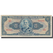 Banknote, Brazil, 20 Cruzeiros, Undated (1943), KM:136a, EF(40-45)