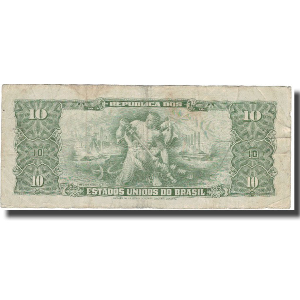 Banconote, Brasile, 1 Centavo on 10 Cruzeiros, Undated (1966-1967), KM:183a, MB