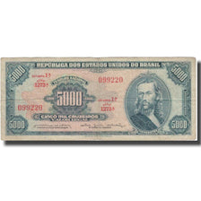 Banknote, Brazil, 5000 Cruzeiros, UNDATED (1963-64), KM:182b, UNC(65-70)