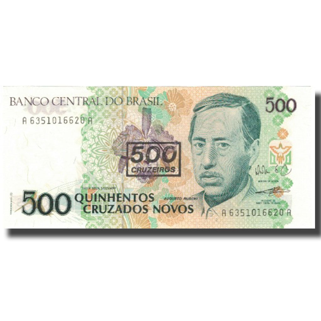 Billet, Brésil, 500 Cruzeiros on 500 Cruzados Novos, Undated (1990), KM:226b