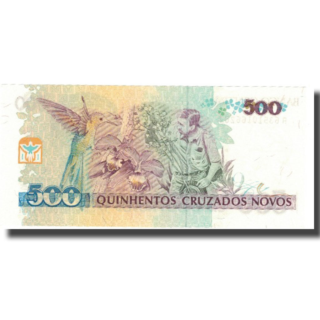 Billet, Brésil, 500 Cruzeiros on 500 Cruzados Novos, Undated (1990), KM:226b