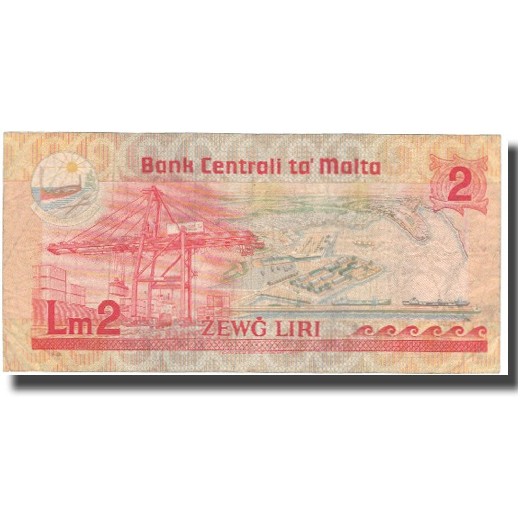 Banknote, Malta, 2 Liri, L.1967 (1986), KM:37, VF(30-35)