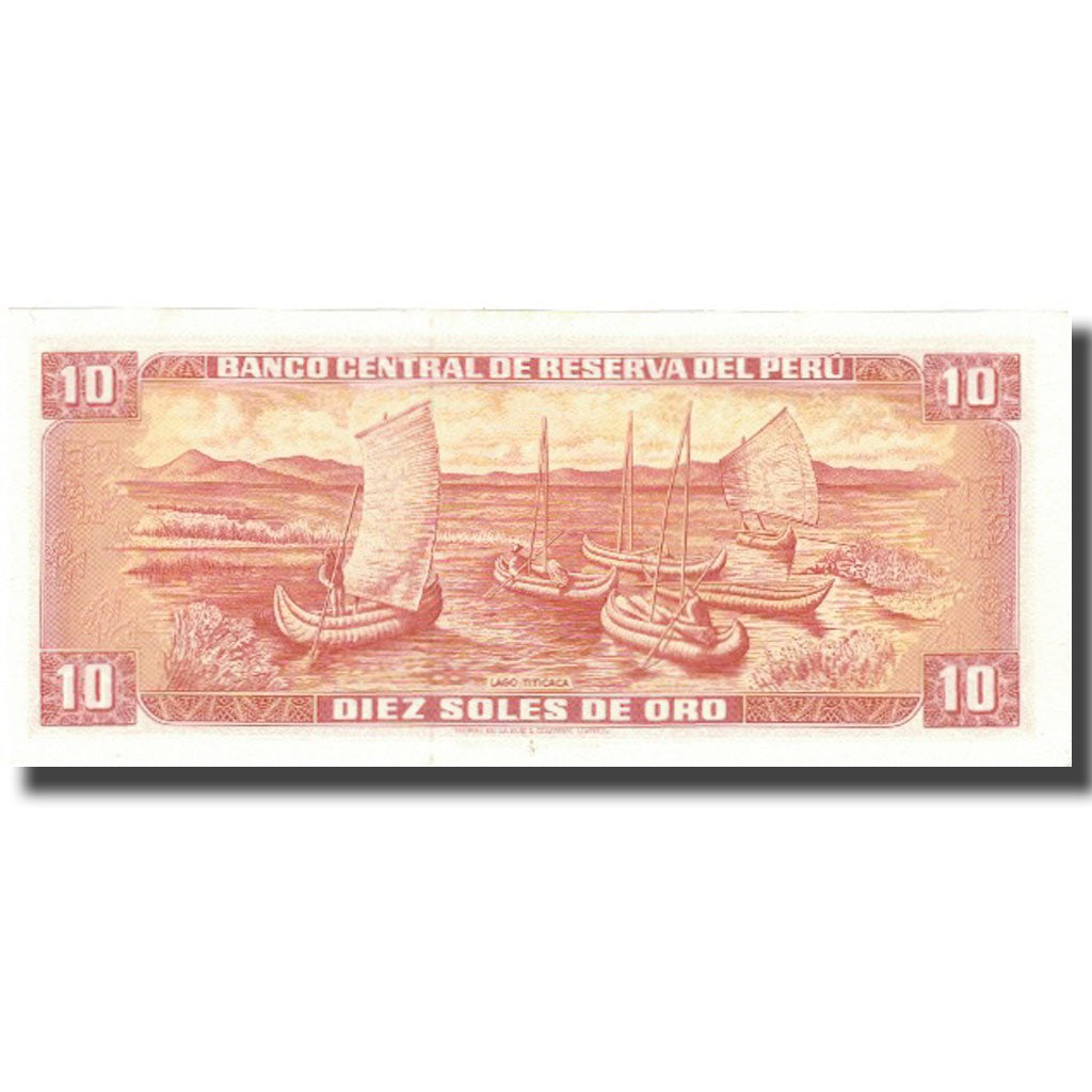 Biljet, Peru, 10 Soles De Oro, 1976, 1976-11-17, KM:93a, NIEUW