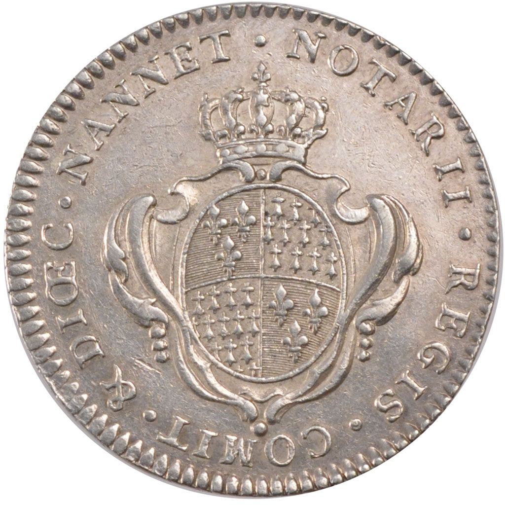 France, Notary, Token, AU(50-53), Silver, Lerouge #207, 7.00