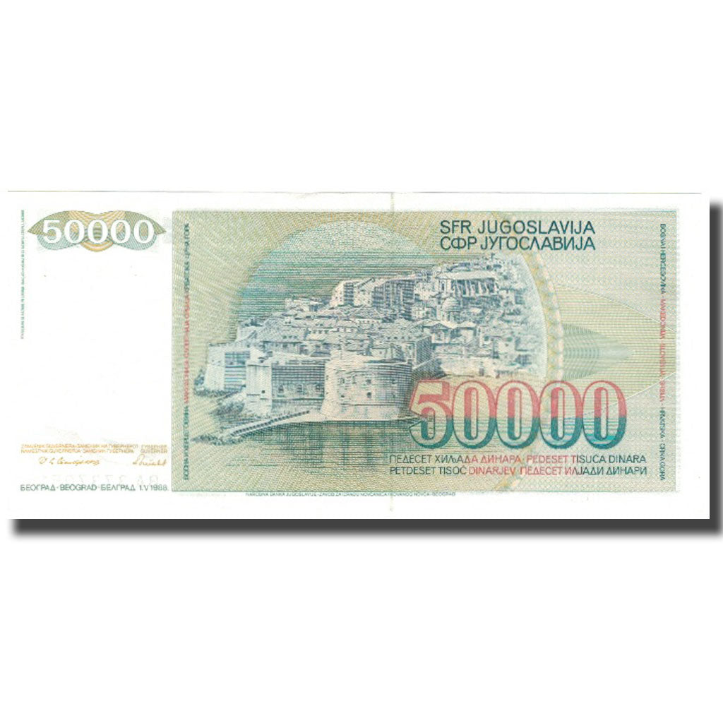 Banknote, Yugoslavia, 50,000 Dinara, 1988, 1988-05-01, KM:96, UNC(63)