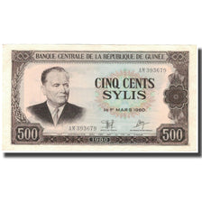 Banknote, Guinea, 500 Sylis, 1960, 1960-03-01, KM:27A, AU(55-58)