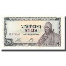 Banknote, Guinea, 25 Sylis, 1960, 1960-03-01, KM:17, AU(55-58)