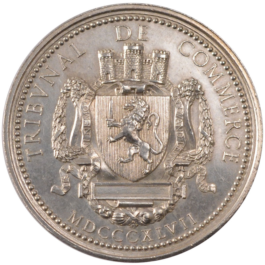 France, Commercial Court, Token, 1847, MS(60-62), Silver, 15.76
