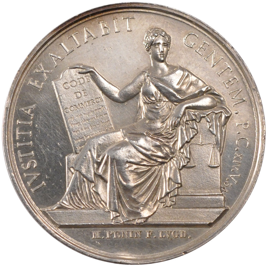 France, Commercial Court, Token, 1847, MS(60-62), Silver, 15.76
