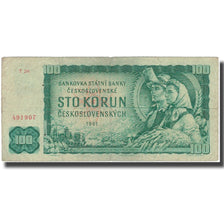 Geldschein, Tschechoslowakei, 100 Korun, 1961, 1961, KM:91c, SGE+