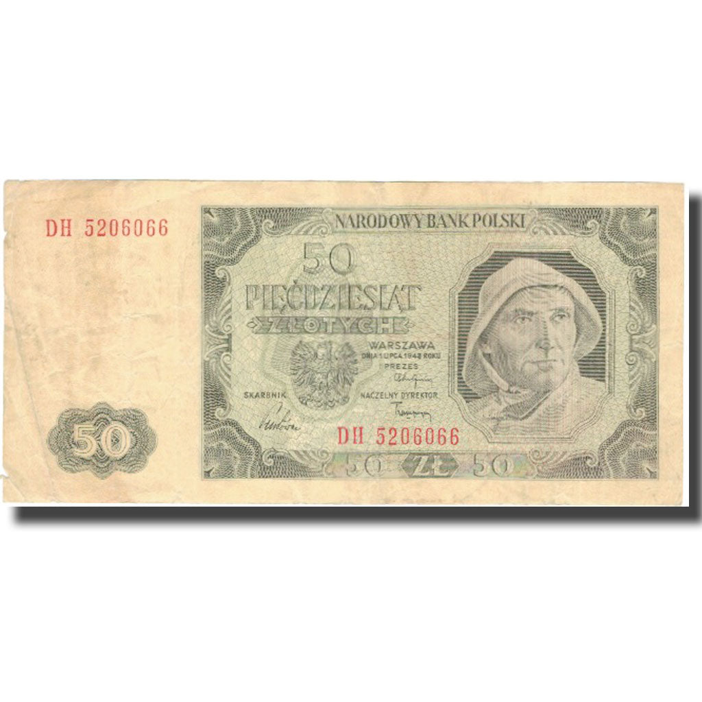 Banknote, Poland, 50 Zlotych, 1943, 1943-02-01, KM:138, VF(30-35)