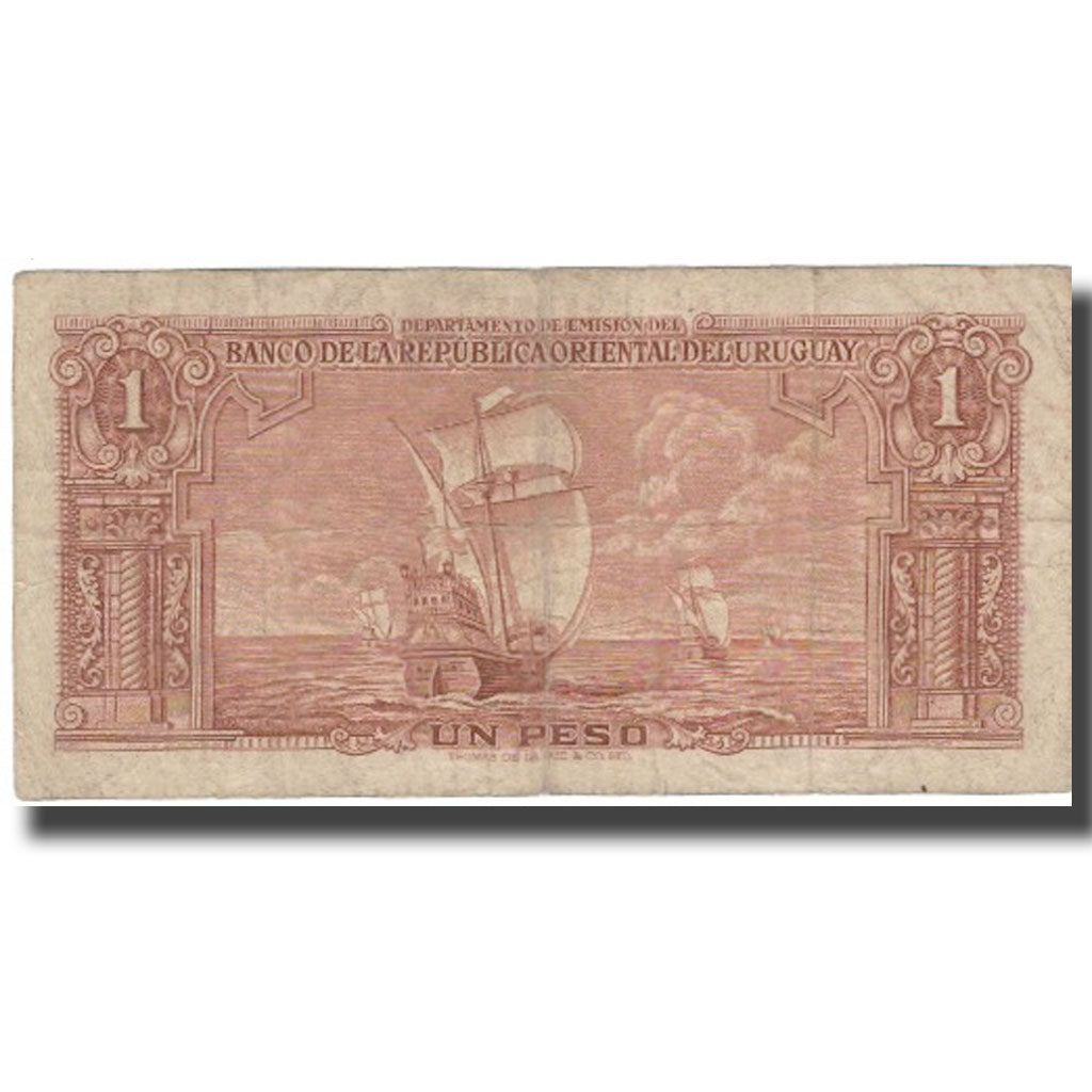 Banknote, Uruguay, 1 Peso, 1939, 1939-01-02, KM:35b, VF(20-25)