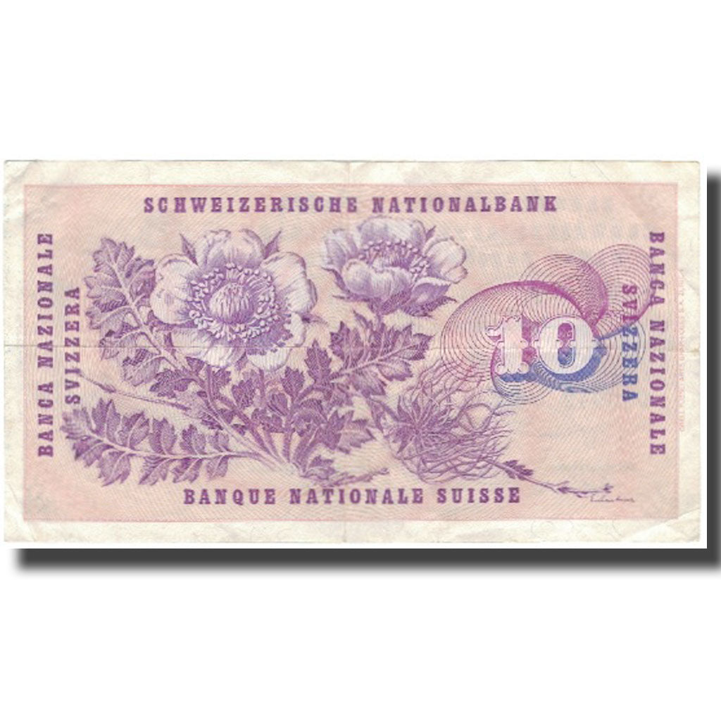 Banknote, Switzerland, 10 Franken, 1973, 1973-03-07, KM:45s, EF(40-45)