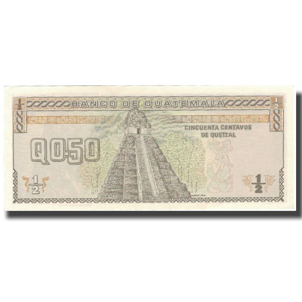 Billet, Guatemala, 1/2 Quetzal, 1989, 1989-01-04, KM:96a, SUP