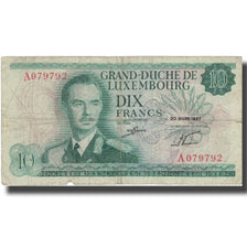 Banknote, Luxembourg, 10 Francs, 1967, 1967-03-20, KM:53a, VG(8-10)