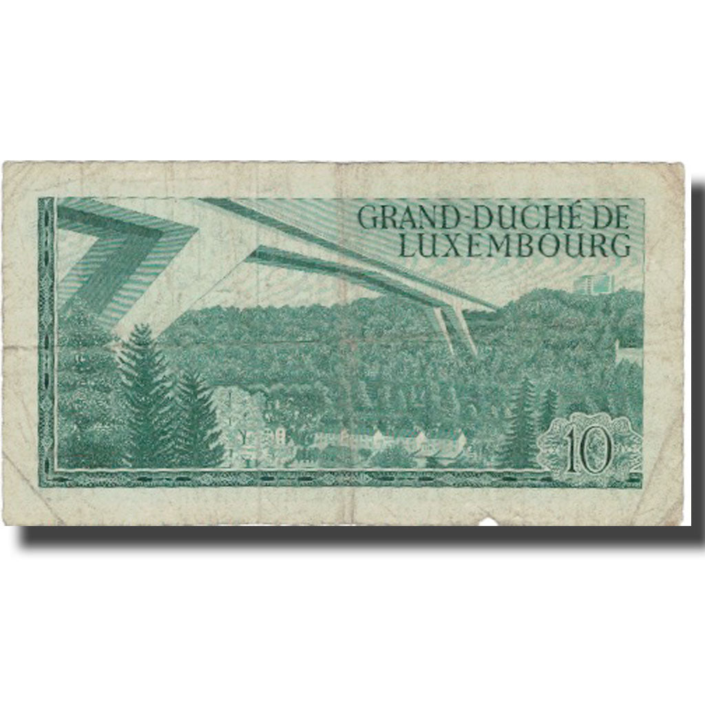 Banknote, Luxembourg, 10 Francs, 1967, 1967-03-20, KM:53a, VG(8-10)