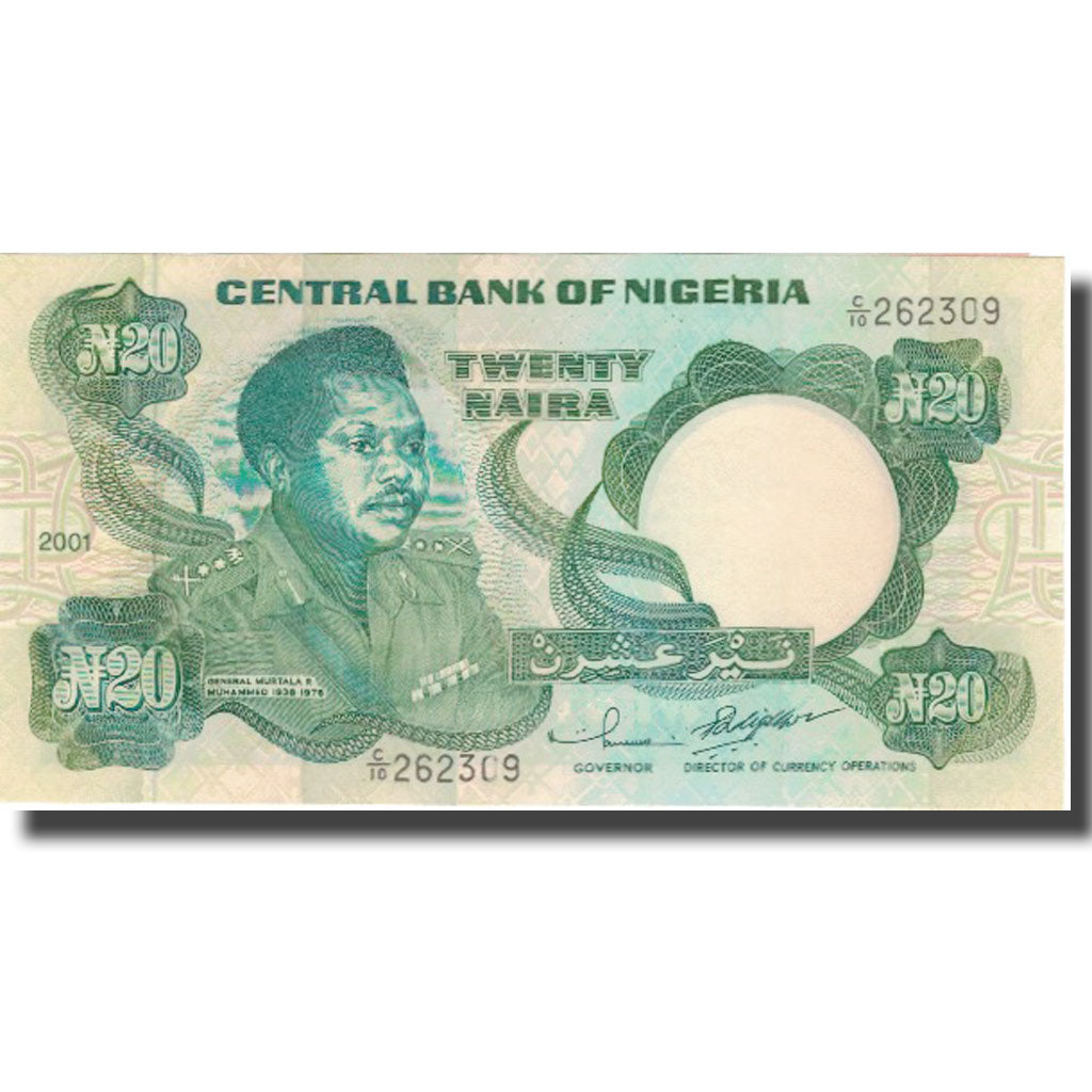 Billet, Nigéria, 20 Naira, 2001, 2001, KM:26g, SPL
