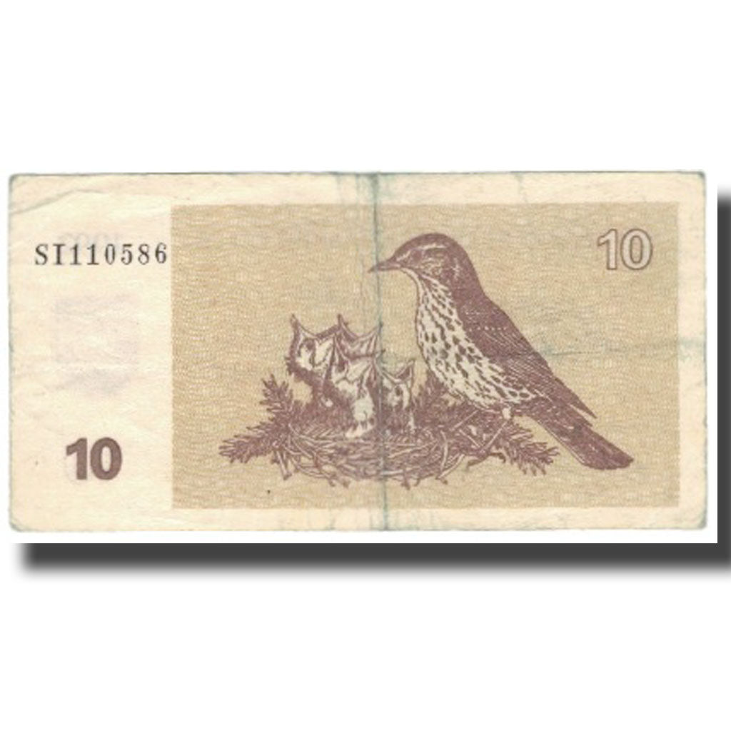 Banknote, Lithuania, 10 (Talonas), 1992, 1992, KM:40, VF(30-35)