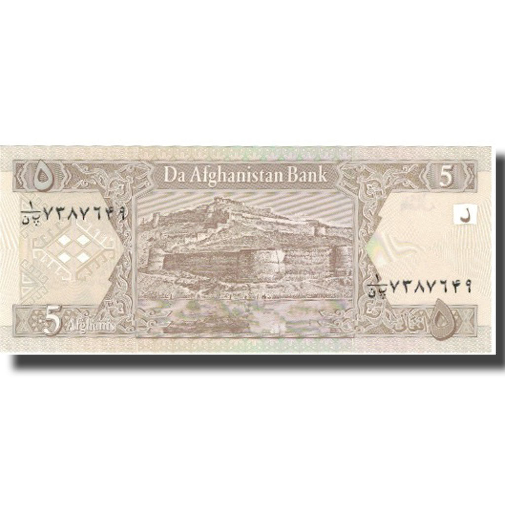Banconote, Afghanistan, 5 Afghanis, SH1381(2002), KM:66a, SPL+