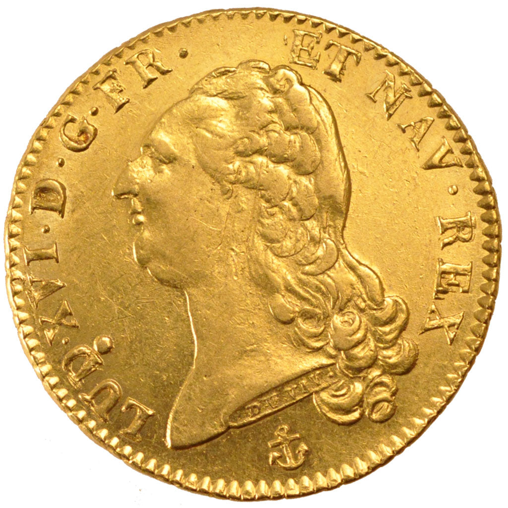 FRANCE, Double louis d'or à la tête nue, 2 Louis D'or, 1786, La Rochelle, KM #59