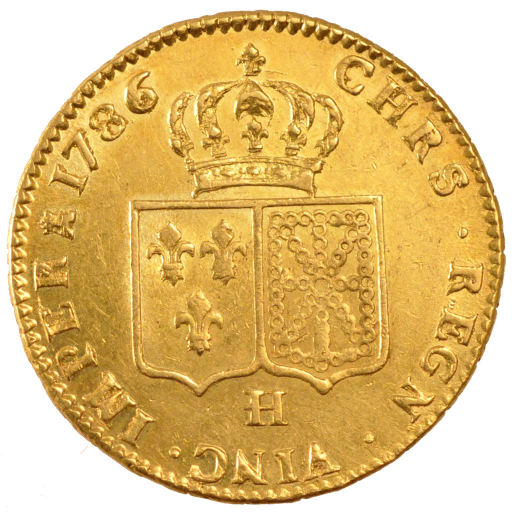 FRANCE, Double louis d'or à la tête nue, 2 Louis D'or, 1786, La Rochelle, KM #59