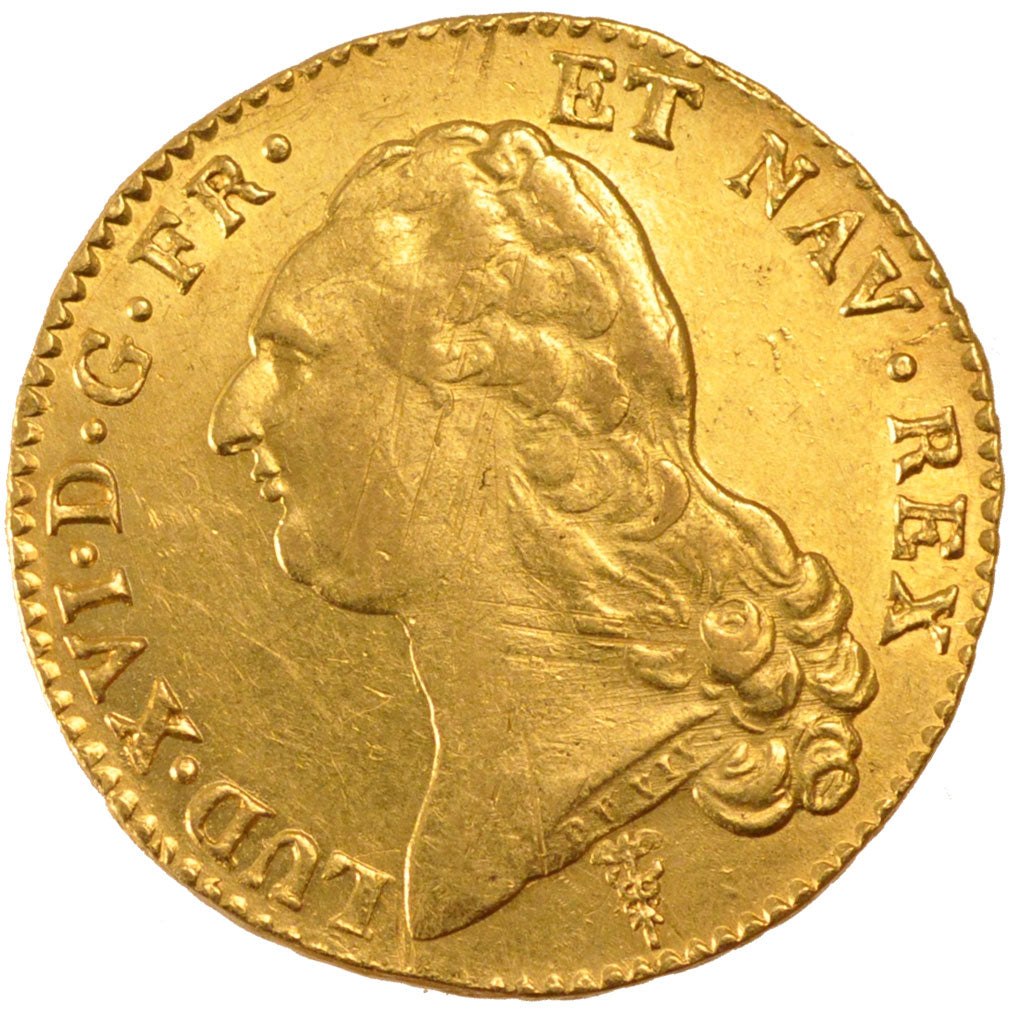 FRANCE, Double louis d'or à la tête nue, 2 Louis D'or, 1790, Bordeaux, KM #592.8