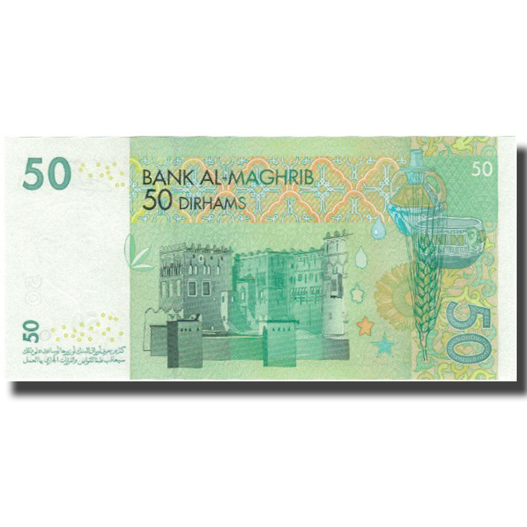 Nota, Marrocos, 50 Dirhams, 2002, 2002, KM:69a, UNC(65-70)